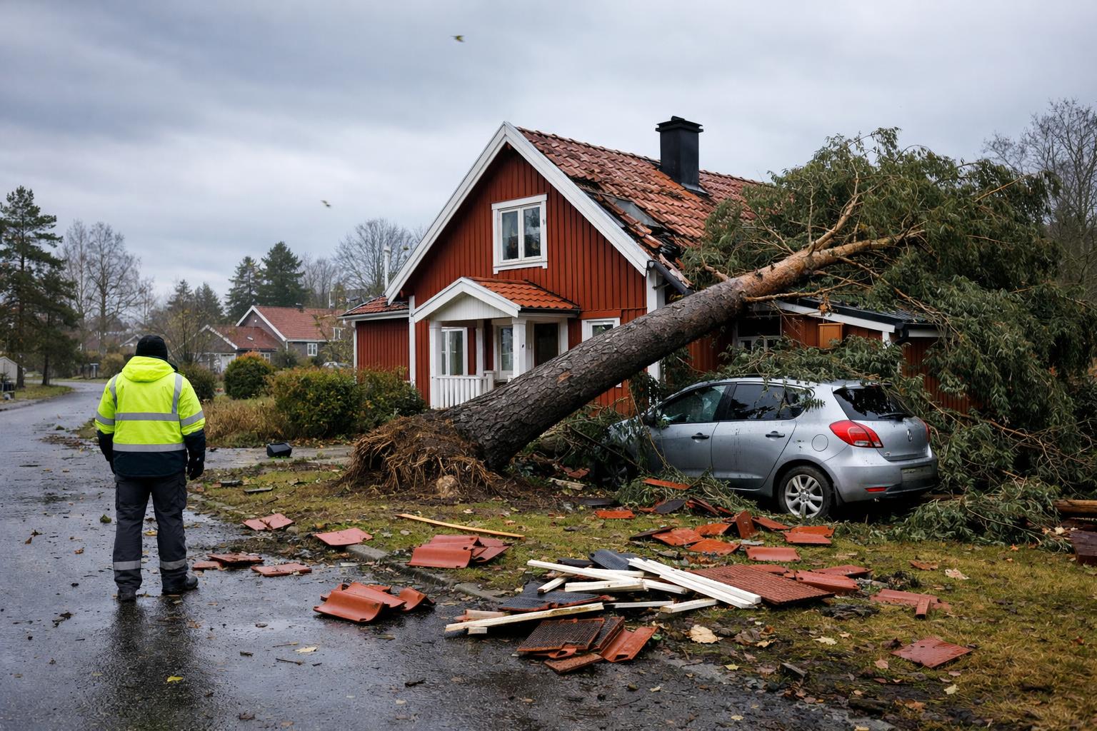 Folksam: 1 200 skadeanmälningar efter stormen Dave